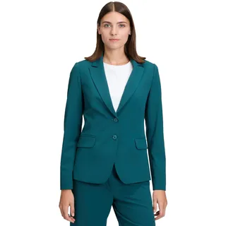 Betty & Co Klassischer Blazer mit Taschen grün