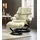 Stressless Relaxsessel Leder 75 x 96 x 75 cm Beige Hocker