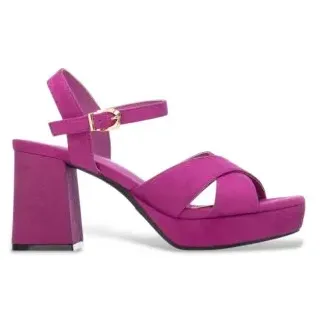 Xti für Damen. 14528803-FUCSIA Sandalen 145288 rosa (36), 5 bis 8 cm, Schnalle, Lässig, Party, Sportlich, Flieder