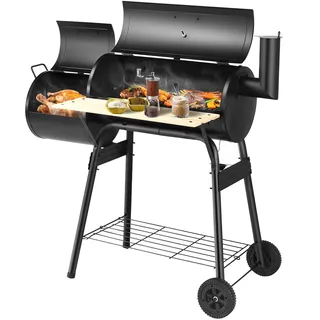 Costway Holzkohlegrill schwarz