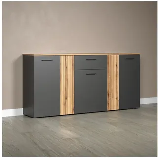 INOSIGN Kommode »Estepona«, Sideboard mit anpassbaren Türen mit Rillen-Optik