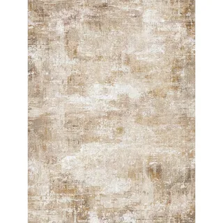 PONY DANCE Waschbarer Teppich 120x160 cm Weiche und Flauschige Kurzflor Teppich für Wohnzimmer/Schlafzimmer/Esszimmer, Karamell Reflexionen