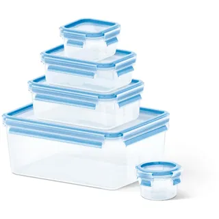 Emsa Frischhaltedosen Set blau 0,15 l, 0,2 l, 0,55 l, 1,00 l, 3,70 l