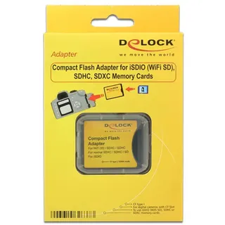 DeLock Adapter für iSDIO (WiFi SD)/SDHC/SDXC Speicherkarten
