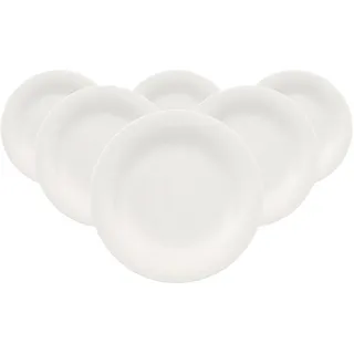 Villeroy & Boch Frühstücksteller »Frühstücksteller New Cottage Basic ø 21,5 cm 6er Set weiß«, weiß