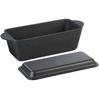 Rosenstein & Söhne Brotbackform: Gusseisen-Kastenform mit Deckel, 25 x 12 x 9 cm (Brotbackform Gusseisen, mit Deckel, Brot)