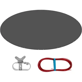 Poolabdeckung - Abdeckplane rund - Durchmesser 460 cm - Wasserdicht - Winterabdeckung - Mit Stahlseil - PE - Elfenbein