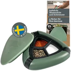 Light My Fire Salz- und Pfefferstreuer - 3 in 1 Gewürzdosen-Sets - BPA-freier Bio-Kunststoff - Gewürzbehälter mit Deckel - Outdoor Salz- und Pfefferstreuer - Shaker to Go für Camping und Lunchbox