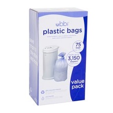 ubbi® Plastikbeutel 25 Stück, 3er Pack