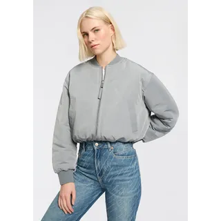 BOSS ORANGE Bomberjacke »Paddana Premium Damenmode« im Wende-Design, Logo-Jacquard, blau