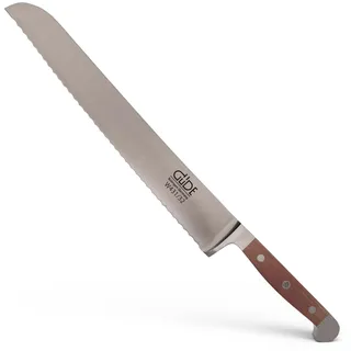 Güde Solingen - Brotmesser geschmiedet, 32 cm, Walnussholz, ALPHA WALNUSS, Doppelkropf, Handmade Germany