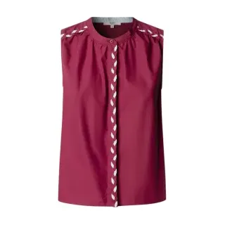 Pepe Jeans für Damen. PL3051390 Bluse Brita kastanienbraun (S), Lässig, Baumwolle, Ärmellos / Hosenträger