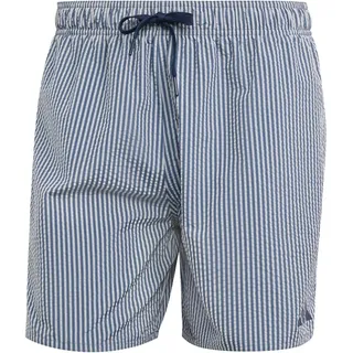 adidas Seersucker Stripy 5 ́ ́ Badeshorts - Wonder White / Preloved Ink XL