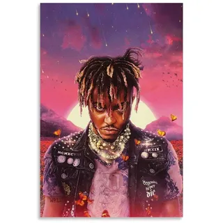 Juice Wrld – Legends Never Die – Hip-HopRap-Album-Cover, Leinwand-Kunst, Poster und Wandkunstdruck, modernes Familien-Schlafzimmer-Dekor-Poster, 60 x 90 cm