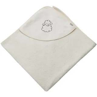 Sterntaler Kapuzenhandtuch Kapuzenbadetuch 100x100 cm Schaf Flocke", ecru