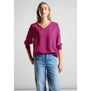 STREET ONE Damen A344956 Bluse mit Smock-Detail, - Pink