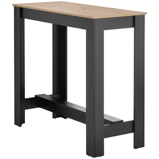 Mid.you Bartisch , Schwarz, Eiche Artisan , Holzwerkstoff , rechteckig , eckig , 50x103x115 cm , Esszimmer, Esstische, Stehtische