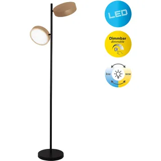 NÄVE LED Stehlampe "Tessa", beige (natur), 2, H: 165cm, 1 Stk., Leuchten, stufenlos dimmbar per Tastschalter, CCT-Funktion, Zuleitung ca. 180cm, LED Stehlampe