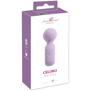 Beau Coeur Celoro - erotischer Mini-Wand mit 10 unterschiedlichen Vibrationsmodi, für ein abwechslungsreiches Vergnügen, in Lila