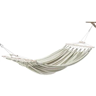 Chico Doppel-Stabhängematte Baumwolle beige-grün / 2 Personen  350 x 190 250 ...