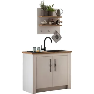 kochstation KS-Westminster Kochfeld ohne E-Geräte weiß