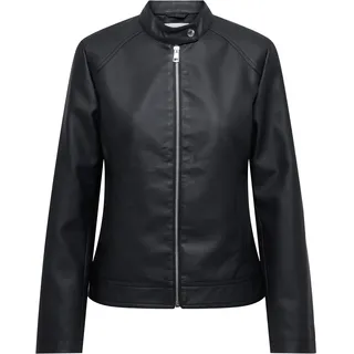 ONLY Lederimitatjacke »ONLSABINE FAUX LEATHER JACKET OTW«, schwarz