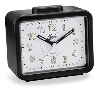 Atlanta Glockenwecker lauter Klingel Alarm Licht Quarz - 2195/7 (Schwarz)