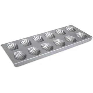 Städter we love baking Bärentatzen Madeleines Backform, Antihaftbeschichtet, 35x14,5cm, Für 12 Madeleines, Ideal für Backen Mit Liebe, Hochwertige Metallform
