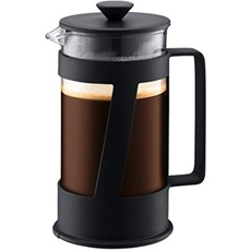 Bodum CREMA Kaffeebereiter (French Press System, Permanent Edelstahl-Filter, Sicherheits-Deckel, 1,0 liters) schwarz