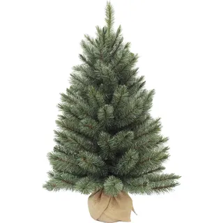 Triumph Tree Forest Frosted Künstlicher Weihnachtsbaum in Jutesack - H60 x Ø46 cm - Blau - Grün