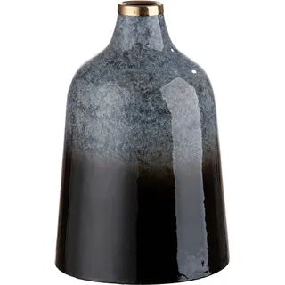 GILDE Dekovase »Laver, Höhe 25 cm« dekorative Vase aus Metall, Dekoobjekt, grau