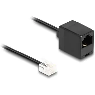 DeLock Telefonkabel RJ11 Stecker zu RJ45 Buchse schwarz 1 m