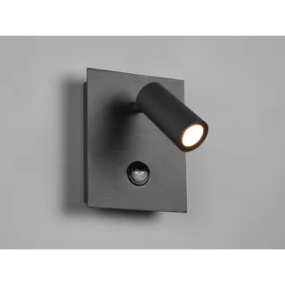 Trio Leuchten - Modern Außen Wandleuchte grau IP54 inkl. LED Bewegungsmelder - Simon I Außenbeleuchtung - Stahl Rechteckig - I (nicht austauschbare) LED - Grau