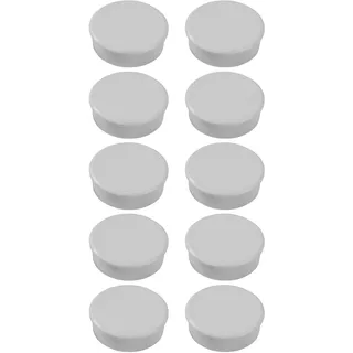 DAHLE 95538 Magnete (Durchmesser 38 mm), mit einer hohen Haftkraft von 25N, 10 Stück, grau