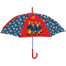 Bild 27207 - Stockschirm mit Feuerwehrmann Sam, windfester Regenschirm für Jungen und Mädchen mit manueller Öffnung, Durchmesser ca. 84 cm