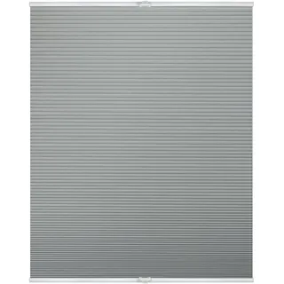 Lichtblick Thermo-Plissee Verdunklung Wabe ohne Bohren Hellgrau 45 cm x 130 cm (B x L)