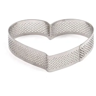 Decora 0064085 PERFORIERTER EDELSTAHL HERZ BACKRAHMEN 10 X 9 X 2 H CM, Grau