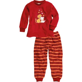 Playshoes Unisex Kinder Frottee Schlafanzug Zweiteilig Pyjama-Set, Katzen,86