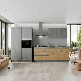 BASIC by Balculina Küchenzeile Isis 337 cm grau