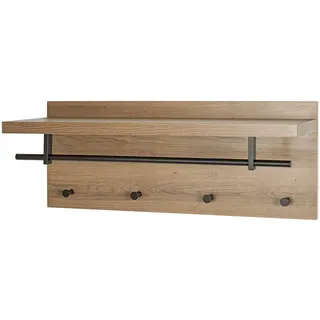 Haku-Möbel Wandgarderobe 37144 Eiche Schwarz