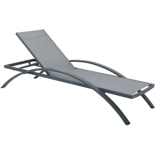 Garden Pleasure Sonnenliege 195 x 74 x 35 cm Grau
