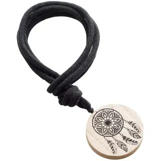 Douceur d'Intérieur Raffhalter, Kordel, 41 x (0), 6 cm, Holz, Bedruckt, Judy, Schwarz