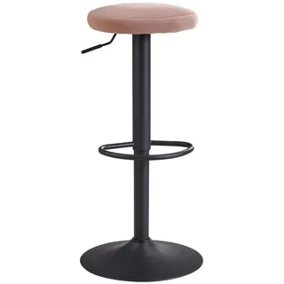 FineBuy Barhocker Samt Hocker Stoff / Metall Design Bistrohocker 100 kg Drehbar