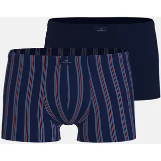 Retro Pants GÖTZBURG "Glasgow", Herren, Gr. 7, blau, dunkel, ringel, Single Jersey, Obermaterial: 95% Baumwolle, 5% Elasthan, eng, Unterhosen Retro Pants, gemustert, basic, eng, atmungsaktiv, mit Logo, Baumwollmix