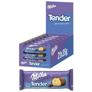 MILKA Tender Milch Biskuit-Rolle 21 Packungen 37 g