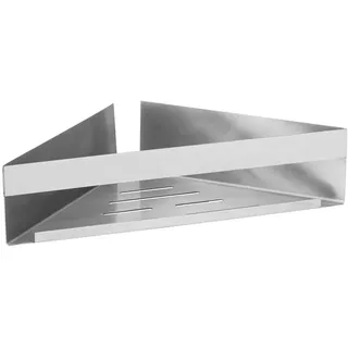 Wenko Badregal »Turbo-Loc® Genova« Befestigen ohne Bohren in der Ecke, silberfarben