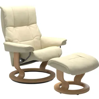Stressless Relaxsessel "Mayfair" mit Classic Base, Größe S, M & L, Gestell Eiche, in 3 Bezugsqualitäten lieferbar, vanilla paloma