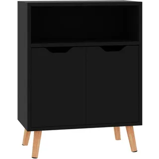 SYFAXTM Sideboard Hochglanz-Schwarz 60x30x72 cm Holzwerkstoff - Schwarz