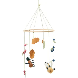 Kid’s Concept Babymobile Edvin im schwedischen Wald Design aus Holz und Textil für Wickeltisch oder Kinderbett - Braun