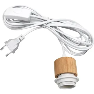 WPQIUZS Hängelampe mit Stecker, Lampenfassung E27 mit 500CM Kabel, Pendelleuchte mit Stecker, Lampenkabel mit Schalter, Fassung mit Stecker, Hängeleuchte Steckdose, Kann DIY Lampenschirm